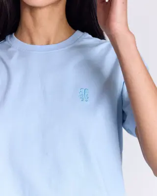 Tee-shirt Bree brodé bleu ciel — photo 3