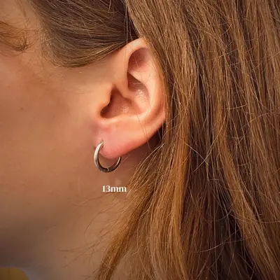 Boucles d’oreilles Cercle Argenté - 4 tailles disponibles — photo 4
