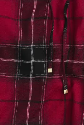 Pantalon avec cordon de serrage - Rouge/carreaux — photo 3