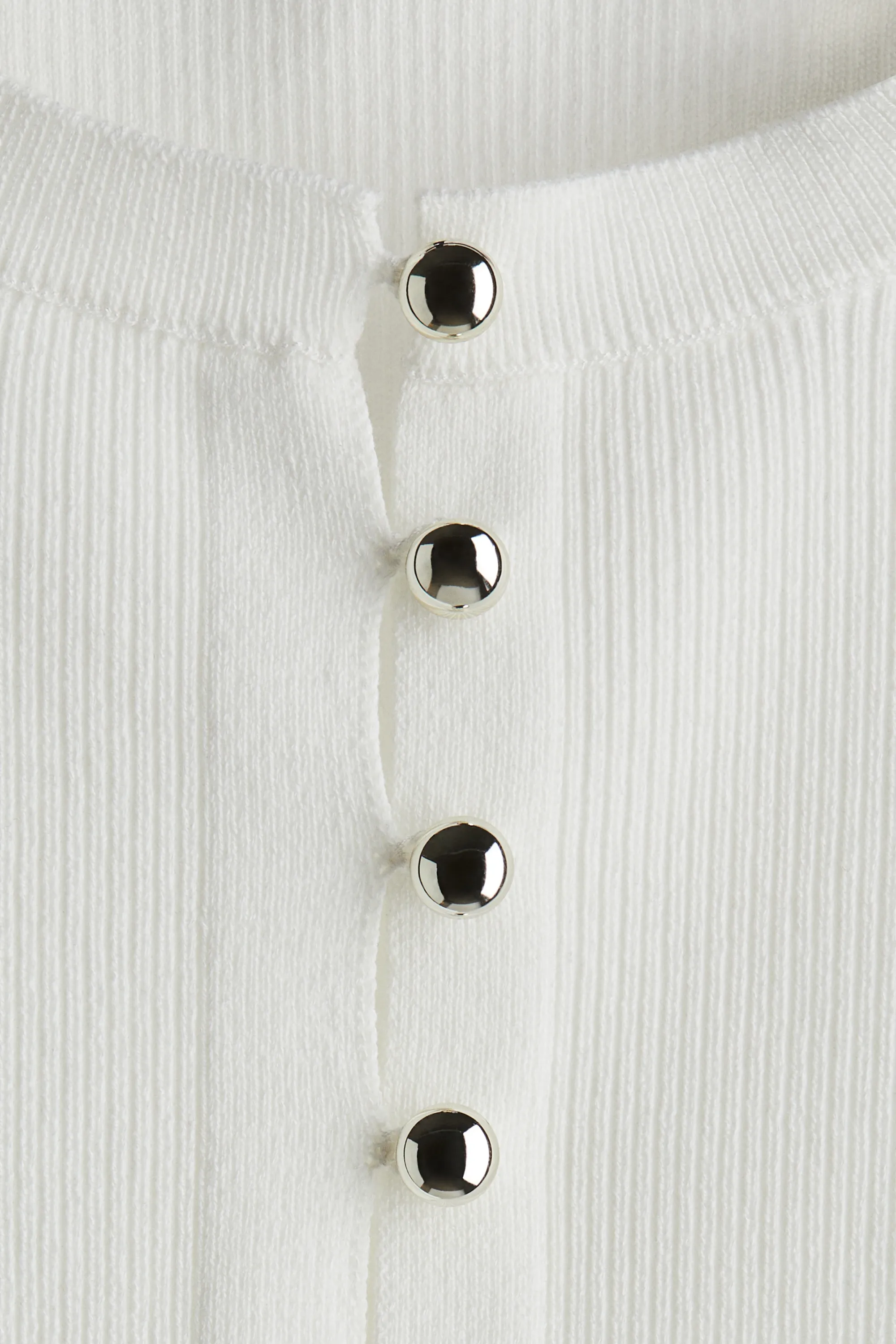 Robe en jersey côtelé - Blanc