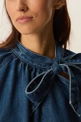 Blouse Lou Middle Blue — photo 3