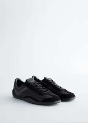 Baskets minimalistes en cuir - Noir — photo 1