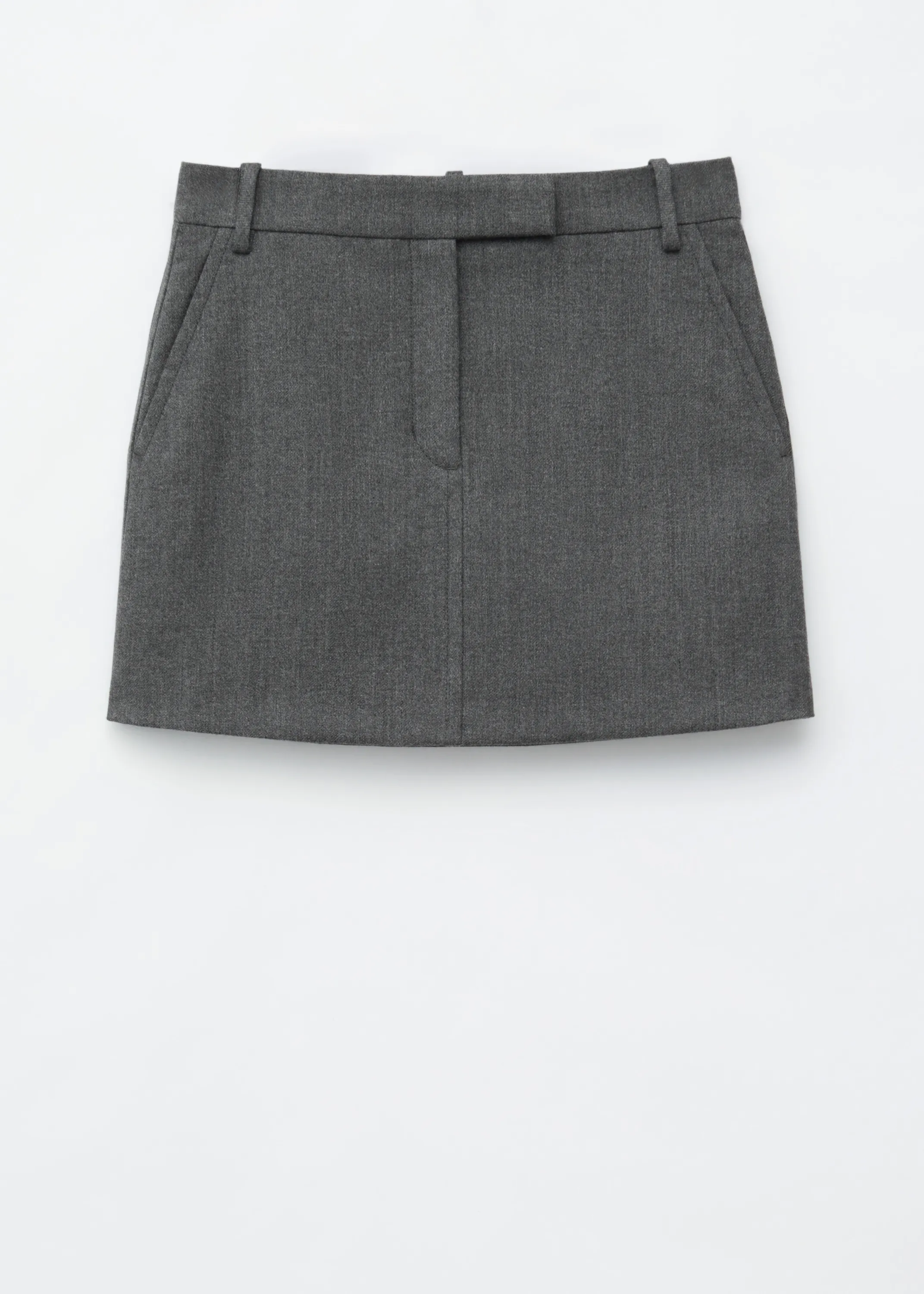 Mini-jupe en laine - Gris