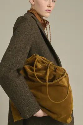 SAC SIA CARAMEL CROÛTE DE CUIR — photo 2