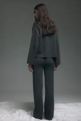 Gilet en maille fine - Gris foncé chiné — photo 4