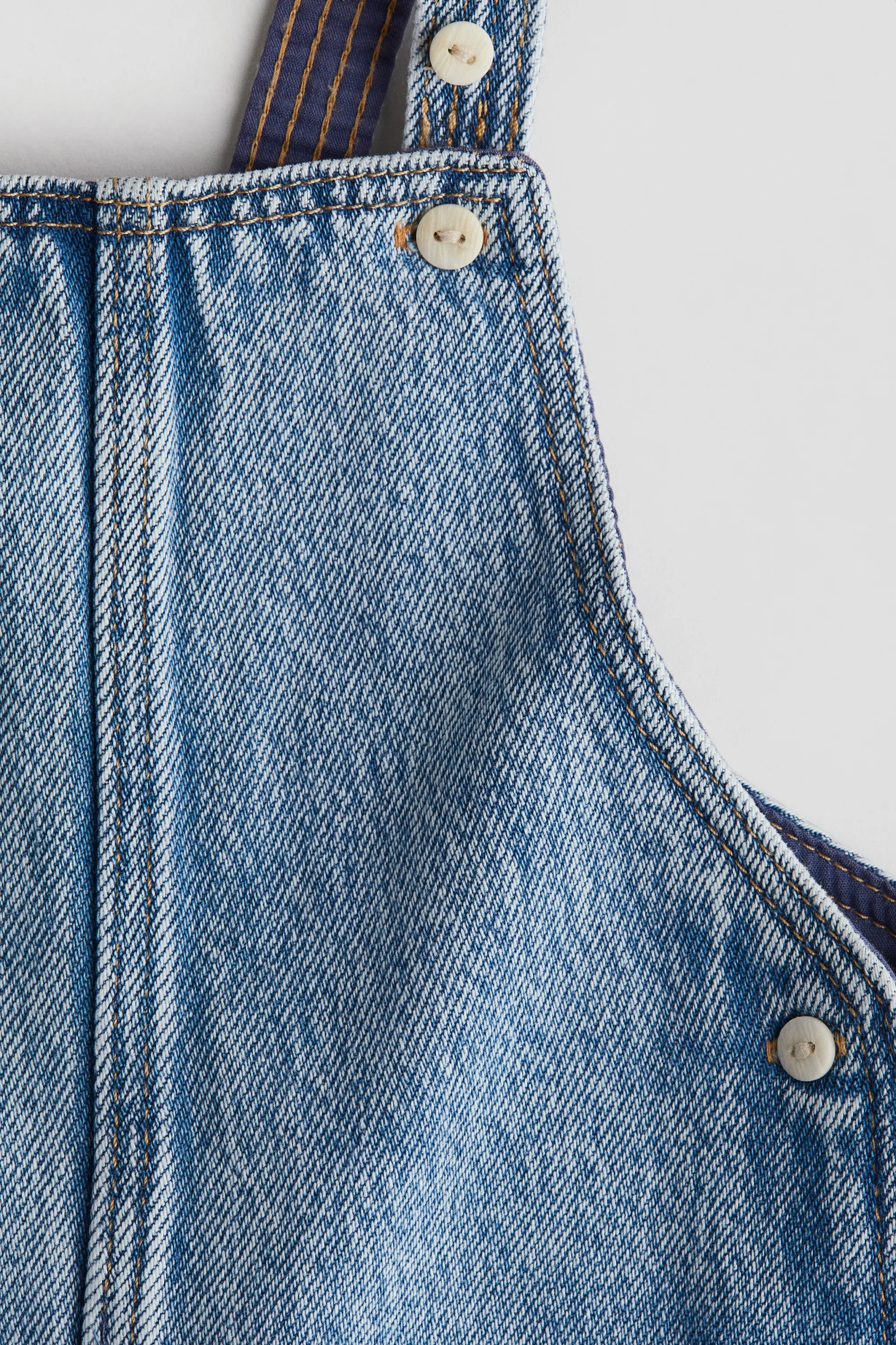 Salopette short en denim - Bleu denim