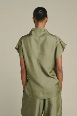 BLOUSE KORA VERT DE GRIS — photo 2