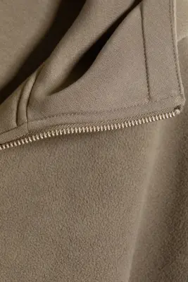 Sweat à capuche oversize en scuba doublé - Taupe foncé — photo 3