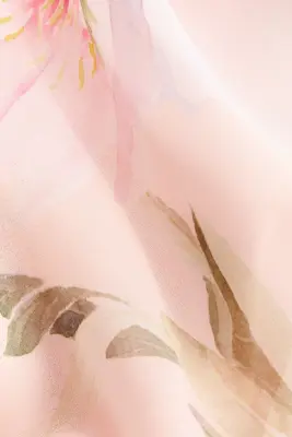 Robe en mousseline avec écharpe - Rose clair/fleuri — photo 3