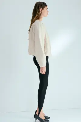 Veste oversize en twill - Beige — photo 2
