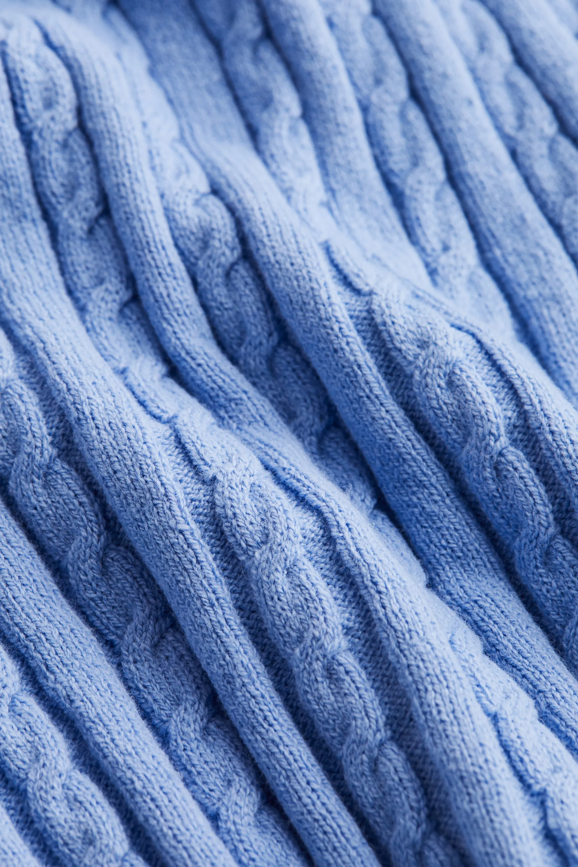 Jupe en maille torsadée - Bleu clair
