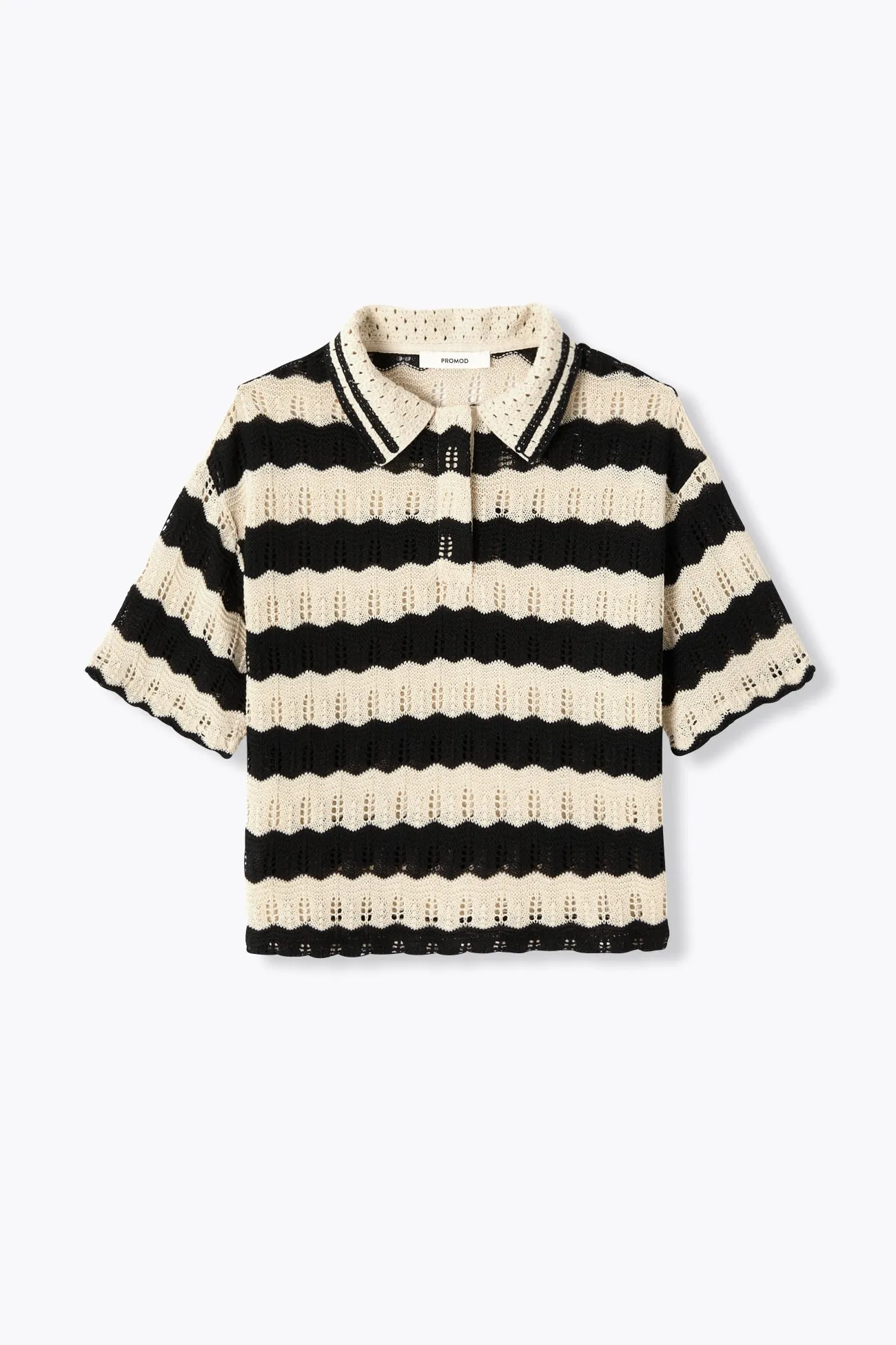 Pull polo marinière Femme