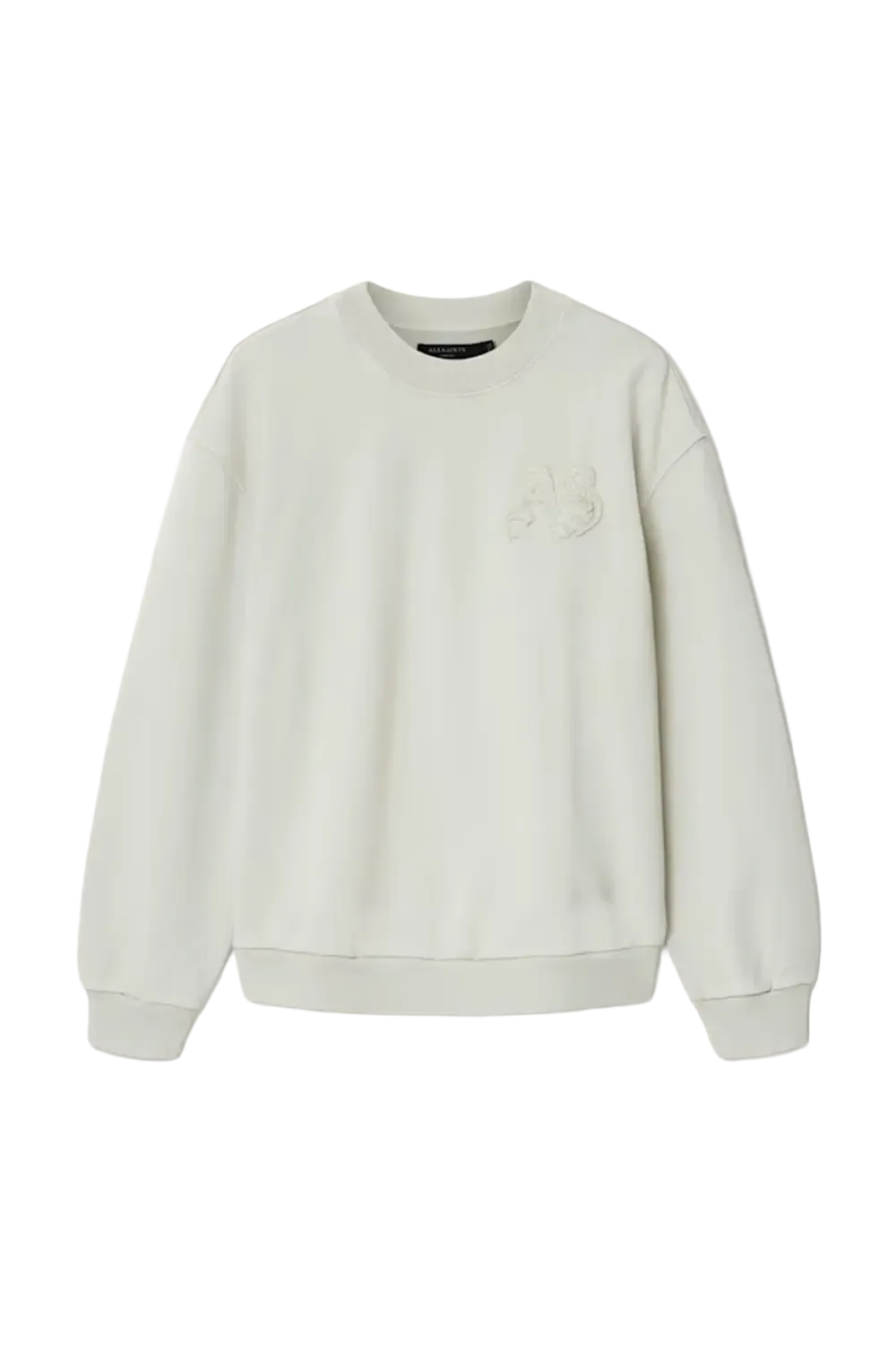 ALLSAINTS Insignia Crew Neck Cotton Sweatshirt Sea Green