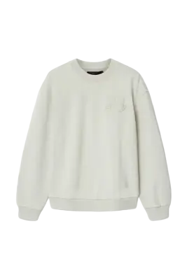 ALLSAINTS Insignia Crew Neck Cotton Sweatshirt Sea Green — photo 1