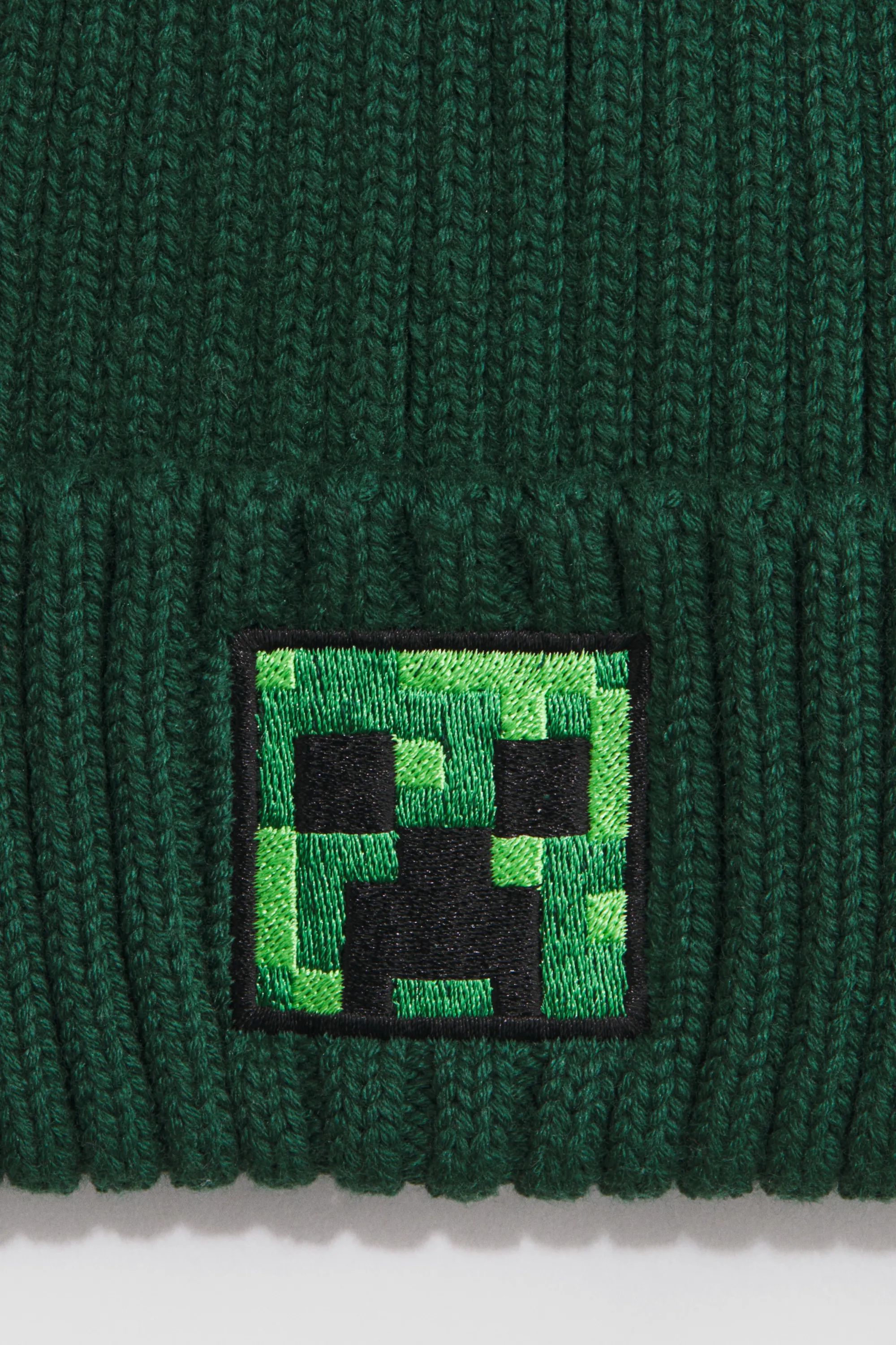 Bonnet avec application - Vert foncé/Minecraft