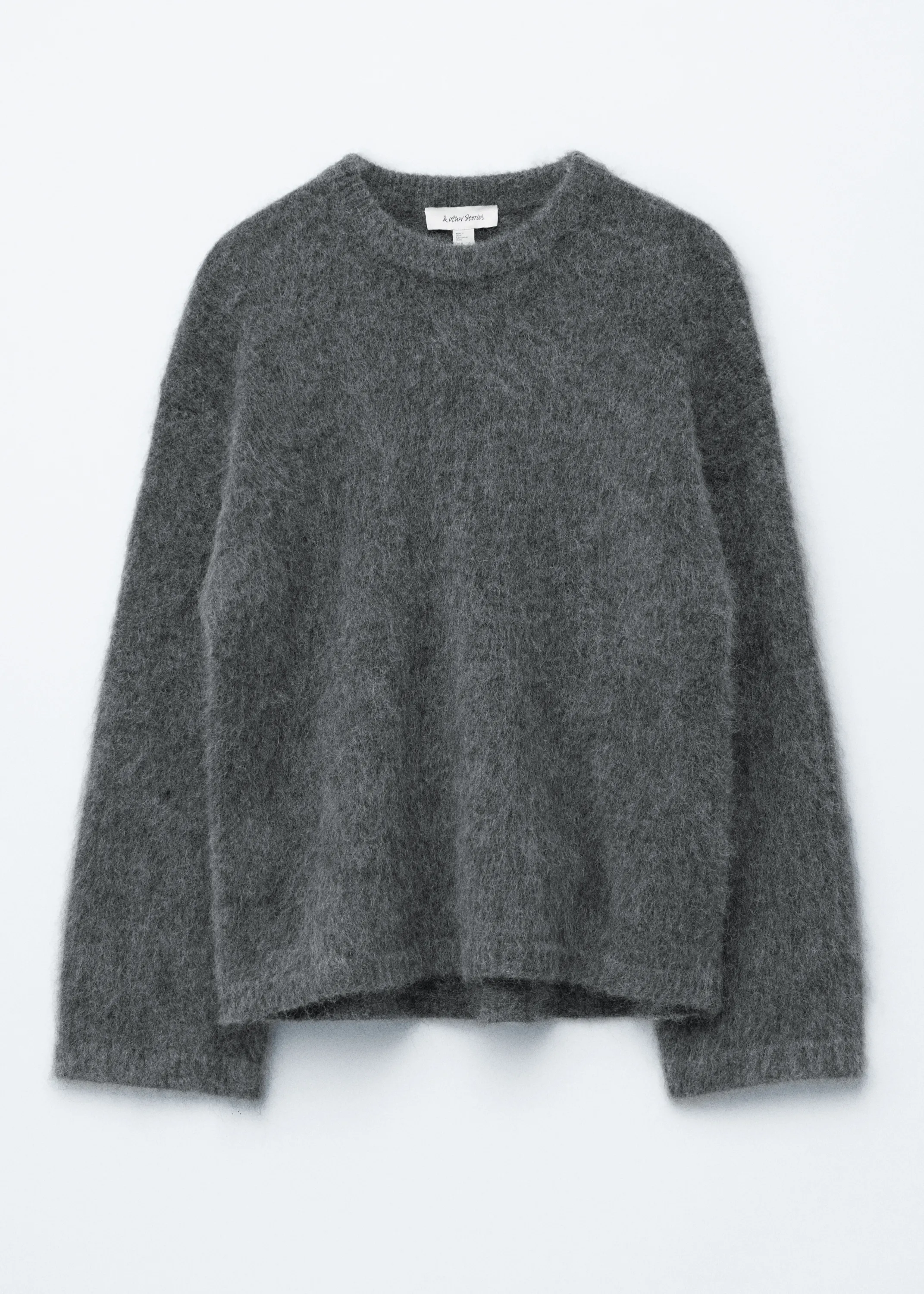 Pull en mohair mélangé - Gris foncé