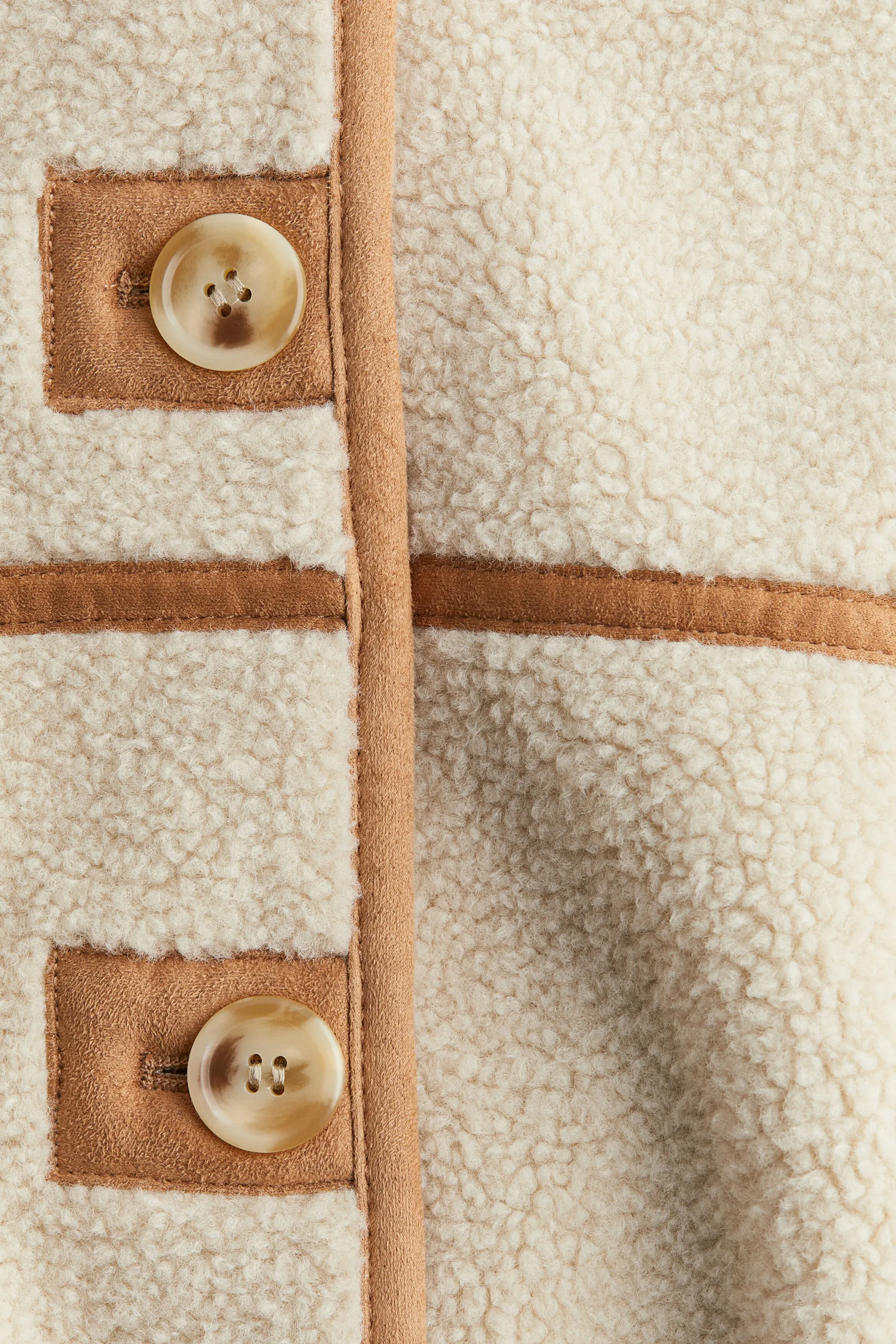 Veste en tissu Teddy bear - Beige clair