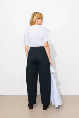 Pantalon balloon en toile — photo 4