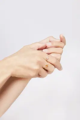 BAGUE MADEMOISELLE - Or blanc 18 carats — photo 2