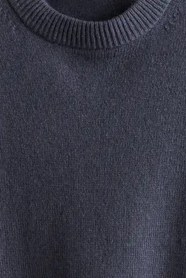 Pull Regular Fit en laine - Bleu ancien — photo 5