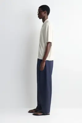 CHEMISE EN MAILLE DE LIN TEXTURÉE - CRÈME — photo 2