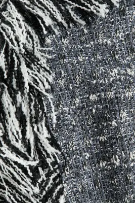 Veste courte avec franges - Bleu ancien chiné — photo 4