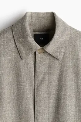 Veste-chemise Regular Fit - Beige chiné — photo 1