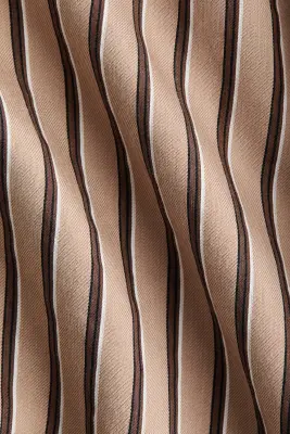 Pantalon en viscose mélangée avec ceinture - Beige clair/rayé — photo 2
