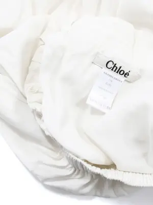 Jupe midi taille haute en soie drapée blanche Prix boutique 900€ Taille 36 — photo 5