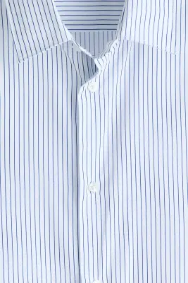 Chemise Slim Fit repassage facile - Bleu/rayé — photo 4