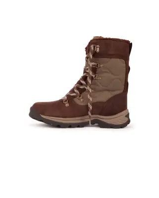 W Tall Lace Waterproof Snow Dark Brown — photo 3