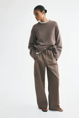 Pull en cachemire mélangé - Taupe foncé — photo 2