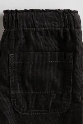 Pantalon jogger en velours côtelé avec doublure - Gris foncé — photo 1