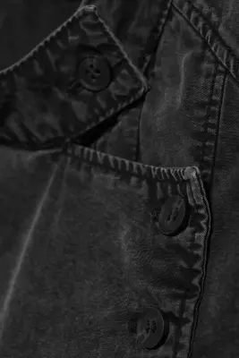 Veste croisée - Noir délavé — photo 4