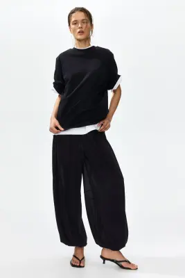 T-shirt en coton pima - Noir — photo 1