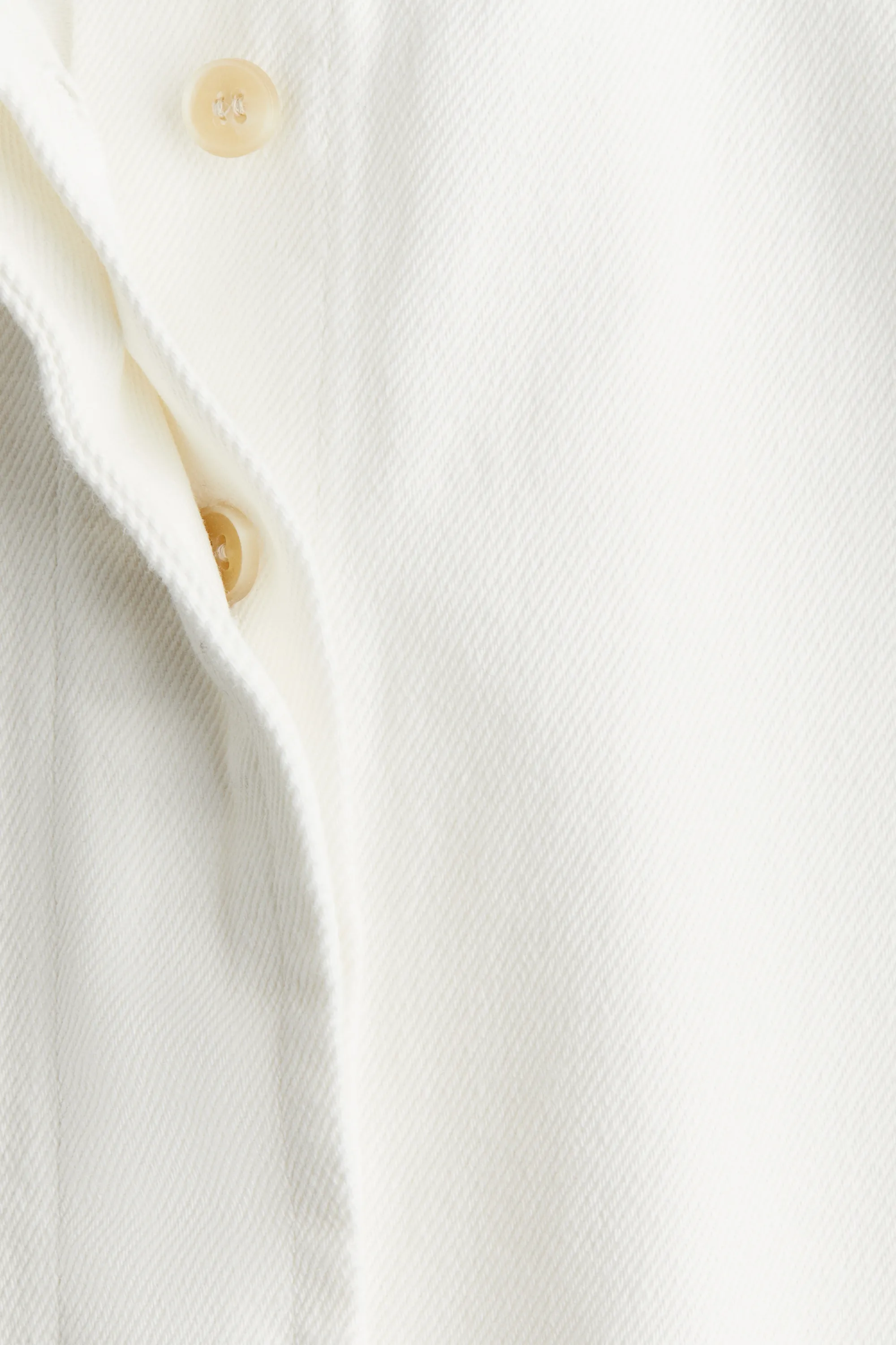 Top popover en denim - Blanc
