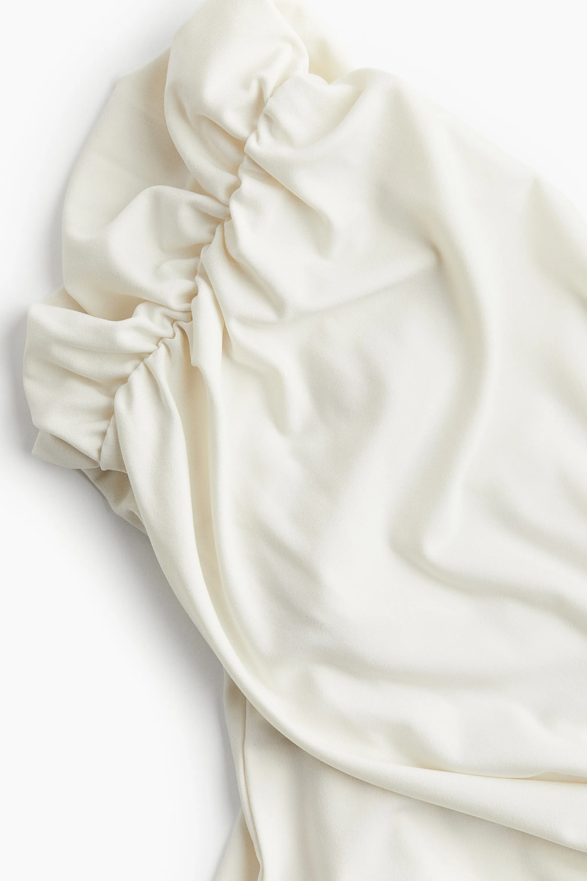 Body asymétrique à effet drapé - Blanc