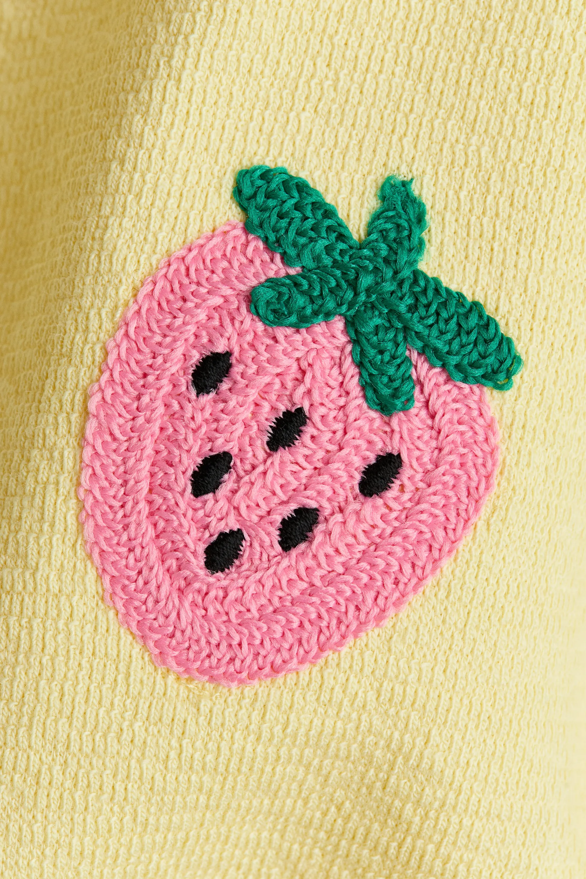 T-shirt en coton - Jaune/fraise