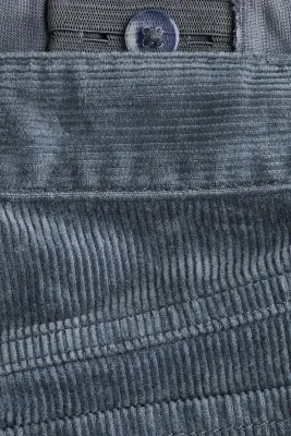 Pantalon Relaxed Fit en velours côtelé - Bleu acier — photo 3
