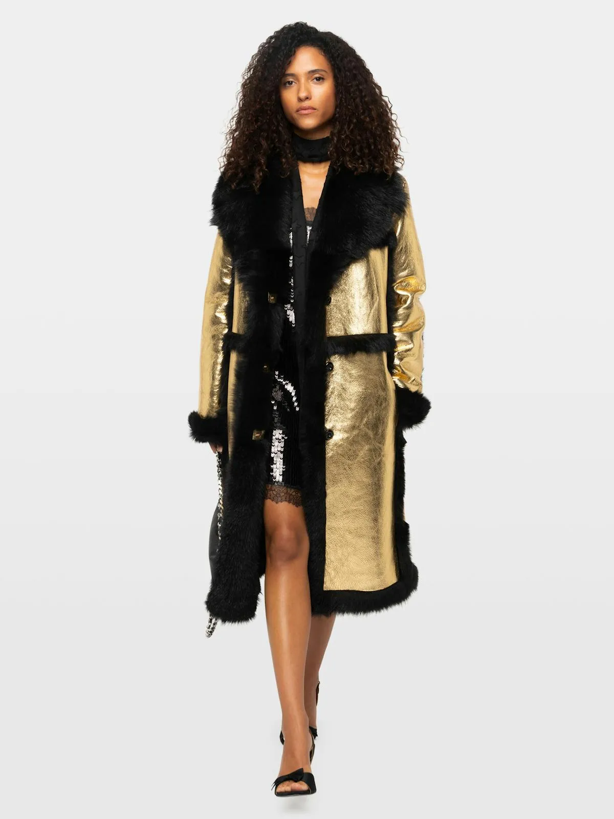 Manteau Lunar Cuir Shearling