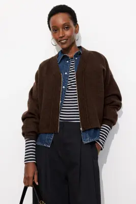 Gilet zippé col V Femme — photo 2