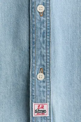 Chemise Relaxed Fit en denim - Bleu denim clair — photo 5