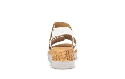Sandales Gabor 82.700.52 Blanches - Cuir Velcro Grande Pointure Femme — photo 4