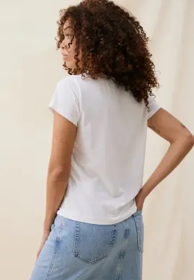 Le t-shirt Tencel - Blanc — photo 4