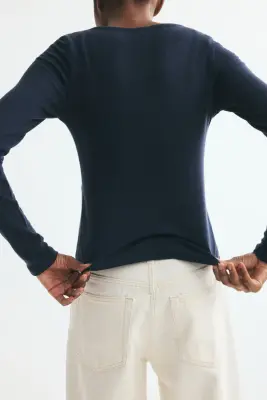 Ensemble 2 pièces gilet et top - Bleu foncé — photo 3