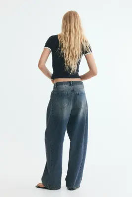 Barrel Regular Waist Jeans - Bleu denim — photo 3