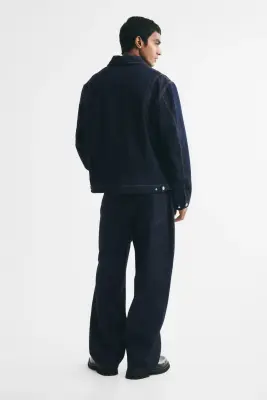 Veste workwear en denim - Bleu denim foncé — photo 4