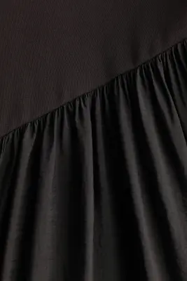 Robe asymétrique bi-matière - Noir — photo 4