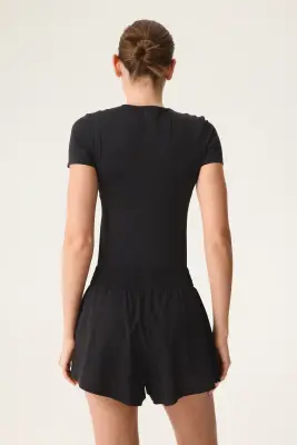 Short de sport superposé avec poche - Noir — photo 2