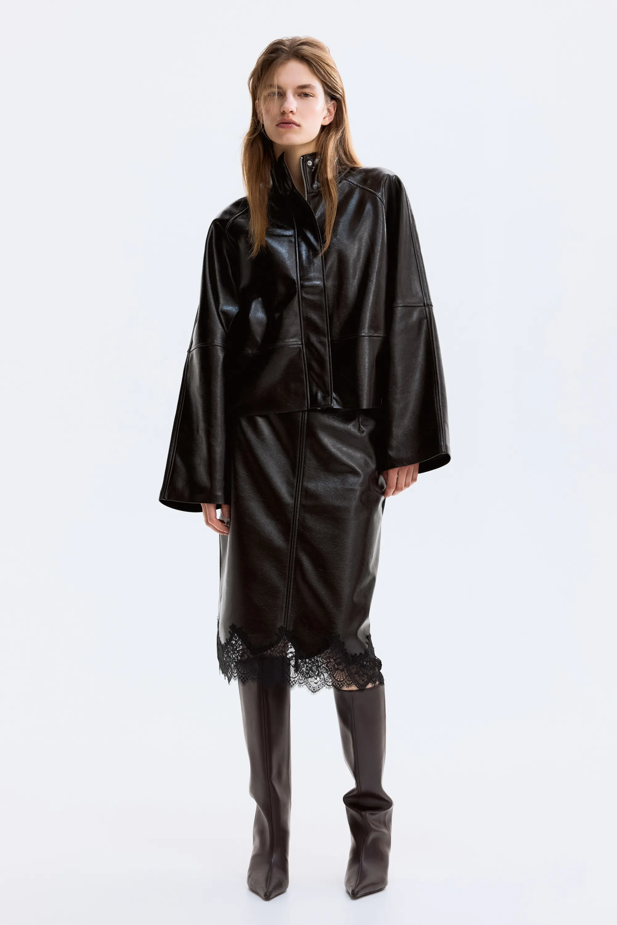 Veste en tissu enduit - Marron foncé